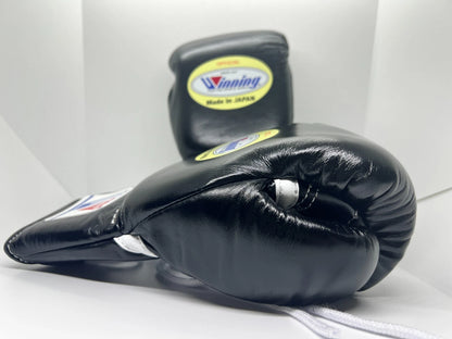 Black Leather Boxing Gloves – Professional Training & Sparring Gear