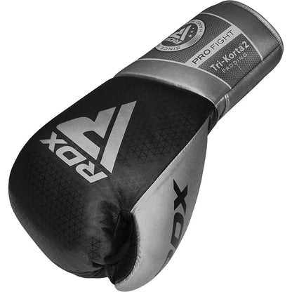 Premium Fight Gloves – Lace-Up Design, Black and Silver