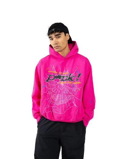 Sp5der P*NK Hoodie Pink