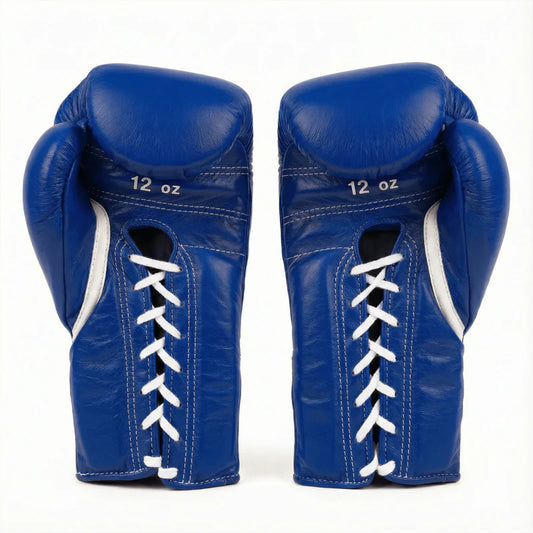 WINNING LACE-UP BOXING GLOVES - BLUE