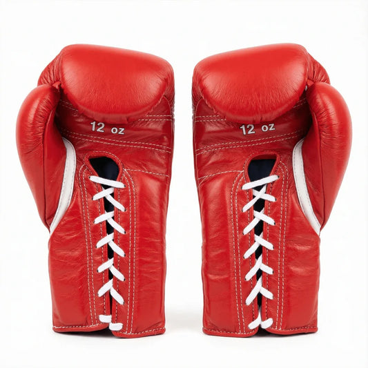 WINNING LACE-UP BOXING GLOVES - RED