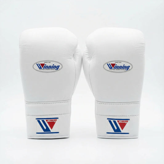 WINNING LACE-UP BOXING GLOVES WHITE